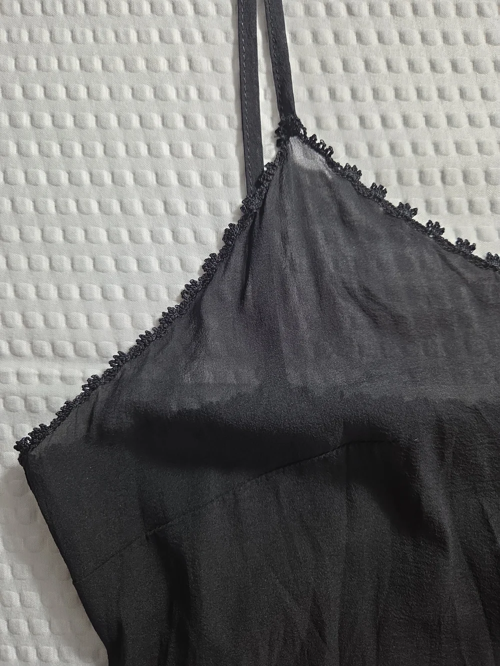 CHANEL Black Silk Lace-Trim Slip Shear Dress - Picture 6 of 7